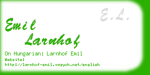 emil larnhof business card